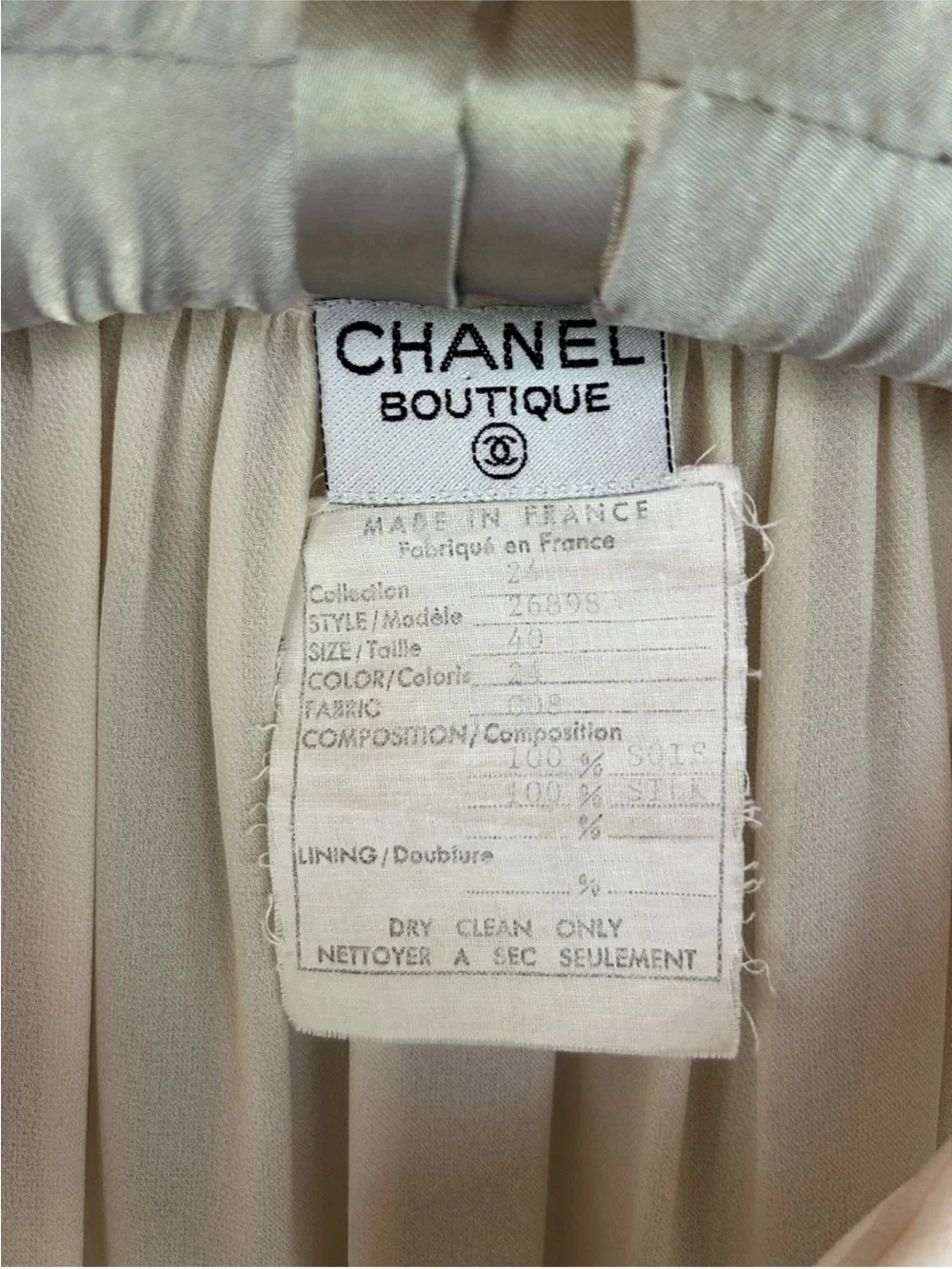 Vintage Chanel FR 40 Silk Blouse